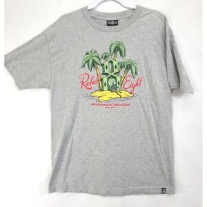 REBEL EIGHT 8‎ Graphic Art T Shirt Gray Men's Large